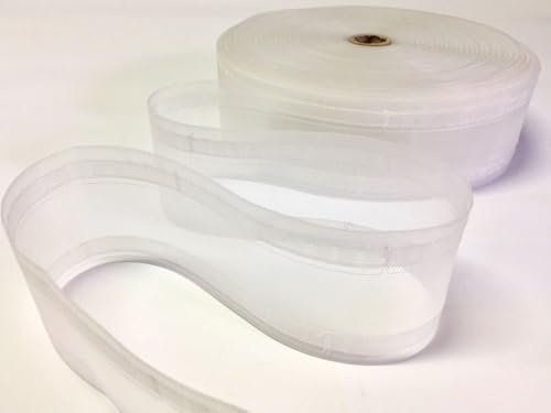 Fettuccia Per Tende A Onde Wave 6cm 8cm Nastro Trasparente Per Riloga Nastri X Orli Tende Da Interni Con Tasche Per Tende Con Fettuccia onda (10 metri)