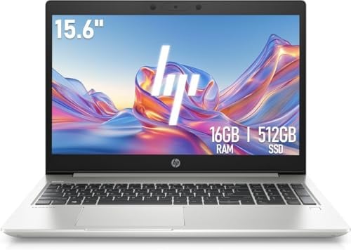 HP ProBook 450 G7 Ordenador portátil de negocios, 15,6 pulgadas FHD (1920x1080), Intel Core i5-10210U, 16 GB de RAM, 512 GB SSD, teclado QWERTY, Windows 11 Pro (reacondicionado)