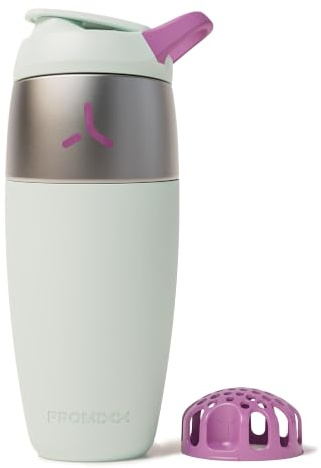 PROMIXX Pursuit Edelstahl Shaker 950ml, Seegrasgrün | Leichter einwandiger Metallbecher mit Snap-Fit-Rührer, auslaufsicher und geruchsfrei für glatte Shakes