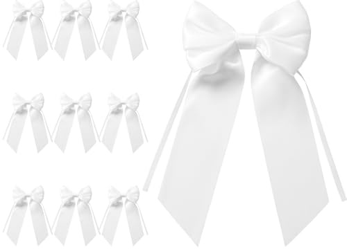 MORSUNBELA Schleifen Deko Hochzeit Geschenkschleifen Groß Weiß