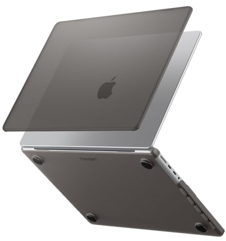 Spigen Air Skin Hülle für MacBook Pro 16 Zoll | Transluzente Hartschalenhülle mit Premium-Mattfinish für M5-M1 & Pro/Max Serie (2026/24/23/21) - Frost Schwarz