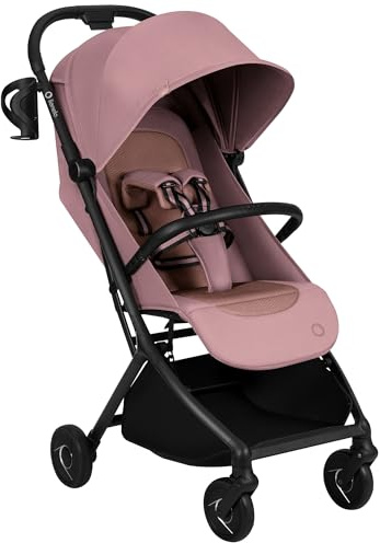 Lionelo Sia Reisebuggy ultraleicht & ultrakompakt faltbar, 5,9 kg | bis 22 kg, 6 Monaten bis 4 Jahre, Liegeposition, Federung, UPF50+ Verdeck, Moskitonetz, Einkaufskorb 3 kg, Becherhalter