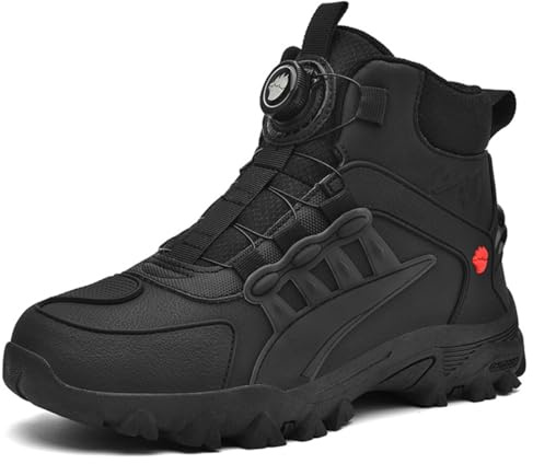 Hiuzylqx Scarpe da Moto Uomo Stivali da Moto Motocross Città Corsa Strada Casual con Supporto alla Caviglia e Shift Pad Suola Antiscivolo