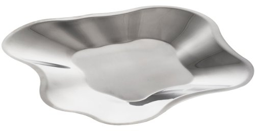 Iittala Schale Aalto 504 mm Silber aus Edelstahl