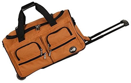 Rockland Rolling Duffel Bag Rolling Duffel Bag, Einheitsgröße, Reisetasche mit Rollen, Orange, 55,9 cm (22 Zoll), Reisetasche mit Rollen