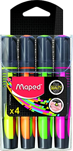 Maped M742947 - Textmarker Fluo Peps Max, 4er Packung