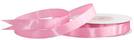 Satinband 12mm x 25m Rolle - FARBAUSWAHL in 3/6/12/18/25/38/50/75/100mm - farbecht & waschbar - Schleifenband für Hochzeit - Geschenkband zum Verpacken Dekorieren Basteln - Rosa 148