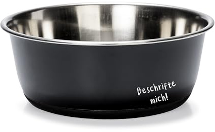 Karlie Beschreibbarer Napf 1900 ml ø: 15 - 20 cm schwarz