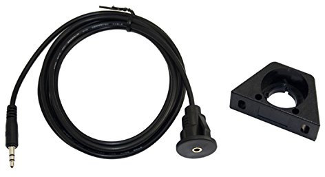 zdyCGTime 3.5 mm mâle vers 3.5 mm femelle de voiture camion Tableau de bord étanche Montage encastré 3.5 mm 1/20,3 cm d'extension avec panneau de montage pour voiture bateau kit