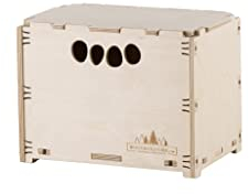 Hochbelastbar Werkzeugbox aus Holz Holzkiste Naturbelassen 30x20x23cm 9 Liter mit Deckel stapelbar Aufbewahrungsbox