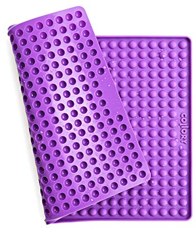 Collory® Backmatte Hundekekse für MINI HALBKUGEL (1cm Ø) Leckerlis, Silikon Backform, Backunterlage für Backblech, Diätmatte, Hitzebeständig, Lebensmittelecht & Bpa-frei