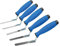 5 x Finger Kelle Set: 6, 8, 10, 12, 14 mm flach Edelstahl, Gummi Griff (Set)