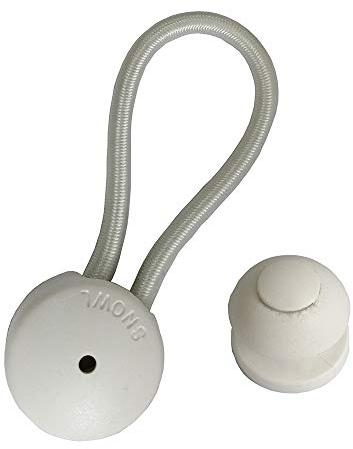 Mangobuy 10 Ensembles Clip Cordon élastique avec Boutons Boutons de Toile de bâche d'arrimage pour couvertures de Camping-Car Marines (Blanc)