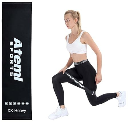 Fitnessband [EXTRA BREIT] | Übungsband für Po, Beine, Hüfte | Widerstandsbänder für Frauen oder Männer (#6 Schwarz/XX Schwer)