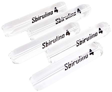 Sbirulino Set mit 5 Stück Angelglas Modell Short. Tremarella Glas Glasgewichte Bombarden Glasgewicht zum Forellenangeln, Gewicht zum Angeln auf Forellen, Glasbeschwerung für Forellen
