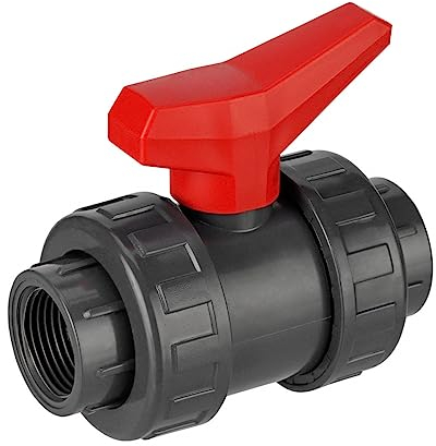 REKUBIK PVC-U Kugelhahn Teflon/EPDM 2X Innengewinde Größe 3/4 IG x 3/4 IG