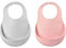 BÉABA Juego 2 Baberos Bebé Silicona Impermeable, Ajustable Cuello, Gran Bolsillo Recogedor Restos Comida, Flexible, Ligero, Ultrasuave, Fácil de limpiar, Light mist/Old pink