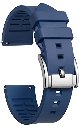 BINLUN Silikon Uhrenarmband Schnellverschluss Fluorkautschuk Uhrenarmbänder 19mm 20mm 21mm 22mm 24mm Gummi Sport Uhrband für Herren Damen Schwarz/Braun/Blau/Rot/Grün/Orange