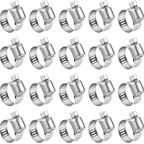 Schlauchschellen Set,Counius 100 Stücke Schlauchschellen Edelstahl 13-19mm Einstellbare Schlauchklemme Schlauchbinder Rohrschelle für Haus Gas Rohr,Wasserrohr,Teich,Garten