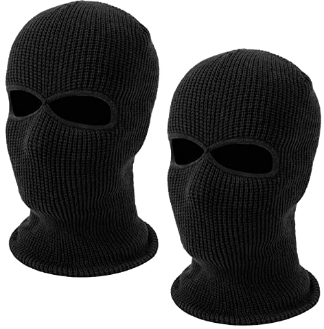 TSLBW Ski Maske Balaclava 2 Stück Winter Gestrickte Sturmhaube Warme Gesichtsabdeckung für Radfahren Skifahren Outdoor Sports