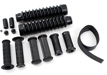 14 teiliges Gummiteile Set (DDR Form) schwarz für Rahmen, Schaltung, Kickstarter, Lenker, Gabel für Simson S51 S50 S70
