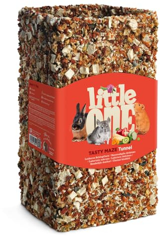 Little One Big Tunnel Treat Toy for Rabbits & Guinea Pigs | Fully Edible, Engaging Treat-Toy, Covered with Tasty Fruits & Vegetables, Grain Free