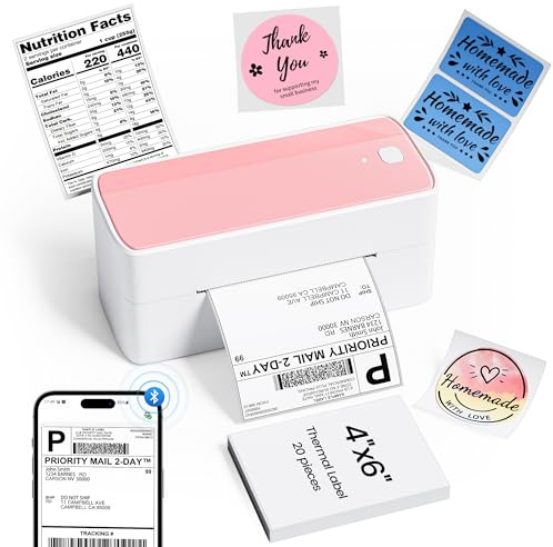 Phomemo Bluetooth Thermal Label Printer for Shipping Label - Wireless Shipping Label Printer Compatible with iOS&Android&PAD&PC, Widely Used for Amazon, Ebay, Shopify, TikTok, Etsy, USPS, FedEx, DHL