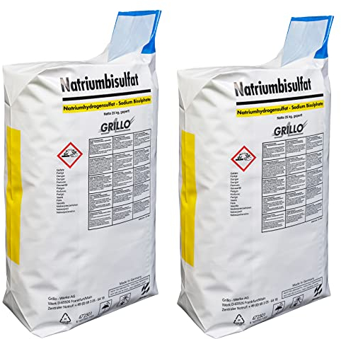 Grillo pH-Minus Granulat, pH-Senker zur Pool-Wasser-Pflege, leicht löslich, effektive pH-Senkung - 50kg