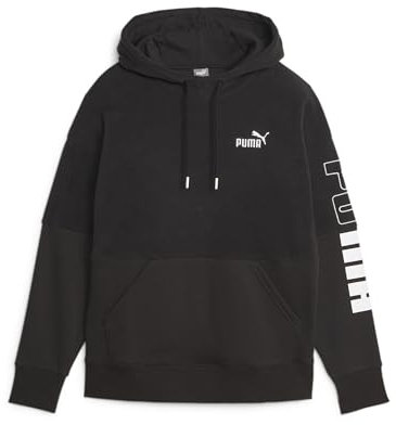 PUMA Sweat à Capuche à col Montant Power Colorblock pour l'hiver Sudation Femme, Noir, S