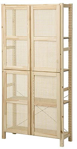 IKEA Ivar Regal mit Türen, 89 x 30 x 179 cm, Kiefer