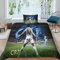 ENPAP Fußball Star Bettwäsche 3D Cristiano Ronaldo Bettbezug Set Single（135x200cm） Bettwäsche Set 3 Teilig Mikrofaser Mit Reißverschluss Und Kissenbezug,Bettwäsche Für Erwachsene Und Teenager