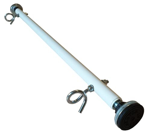 Create for you - Klimmzugstange - für Türrahmen - mit Haken für Kinderschaukel - Montage ohne Bohren - Reckstange aus Metall - Pull Up Bar - Training-, Fitnessgeräte für Zuhause - Weiß - 70 cm