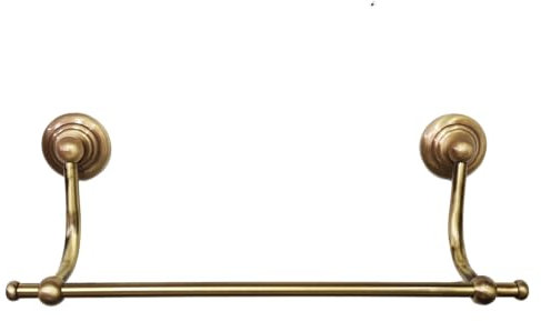 Arredolight Porta asciugamani da bagno lavabo in ottone bronzato spazzolato invecchiato rondò made in italy