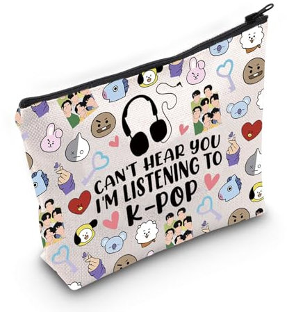 FOTAP K-POP Music Lover Gift Cosmetic Makeup Bag Korean Band Fans Gift (K-POP UK2)