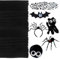 VntMQP Chenille-Faden-Set, Pfeifenreiniger-Set, bunt, zum Basteln, 30 cm x 6 mm Pfeifenreiniger, geeignet für Blumen, kleine Tiere, Halloween, Weihnachten DIY-Kunstwerke (200 Schwarz + Augen)