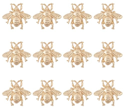 CHGCRAFT 12 Stück Honigbienen Brosche Anstecknadeln Aus Goldlegierung Vintage Bienen Brosche Anstecknadel Mantel Anzug Hemd Kragen Zubehör Brosche Anstecknadeln Für Rucksäcke Kleidung Jacken Hüte