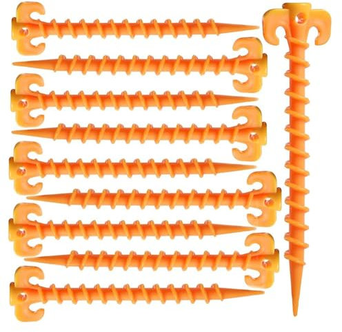 JYTDBCS 10Pcs Camping Tent WanFengXue Stakes Pegs Tent Heavy Duty Tent Nail Plastic Screw Tent Pegs for Fixing Camping Tent Rain Tarps Outdoors Tent Nails