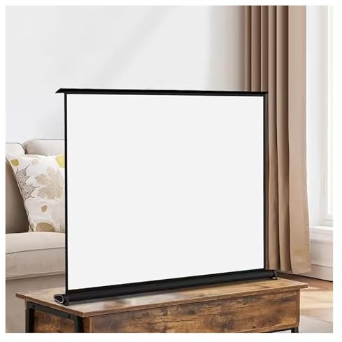 Portable Projector Screen Pull Down For Movies, Indoor Roll-Down Projection Screen With Carry Bag And Tight Straps, Projector Screen For Classroom/Home/Office(30in)