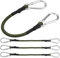 4 Pcs Bungee Cords with Carabiner Clips, 30cm Green Carabiner Bungee Cords, Heavy Duty Elastic Bungee Ropes with Hooks, Multi-Purpose Extra Strong Bungee Straps for Camping, Tarpaulins, Tents, Luggage