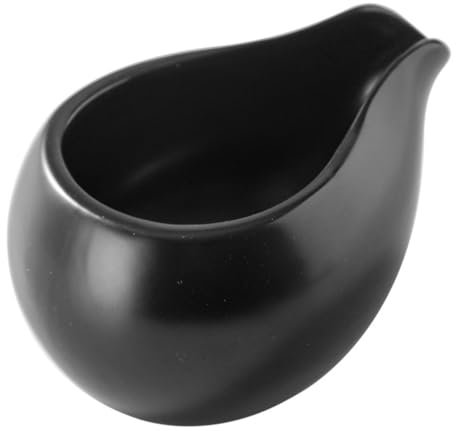 COLLBATH 3 Piezas jarra de leche de cerámica jarra para crema de leche jarra de crema de porcelana paquetes de crema lata cafe lechera vintage cafetera con leche pequeña olla de leche Black