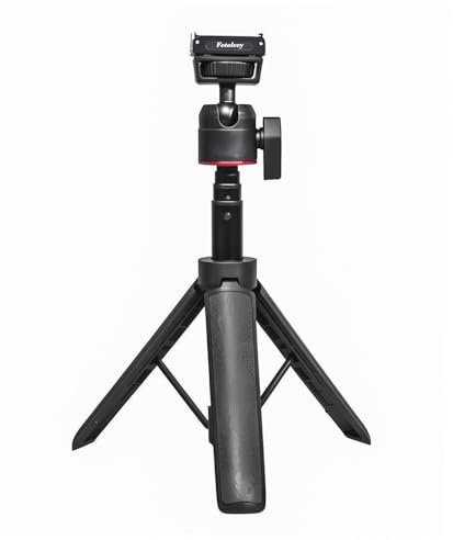 Fotoleey Mini Extension Rod Tripod Stand for DJI Osmo Action 5/4, 20-55cm Extendable Phone Holder with Ball Head Mount Compatible with Insta360, Go Pro, Vlogging Live Streaming Camera Stand