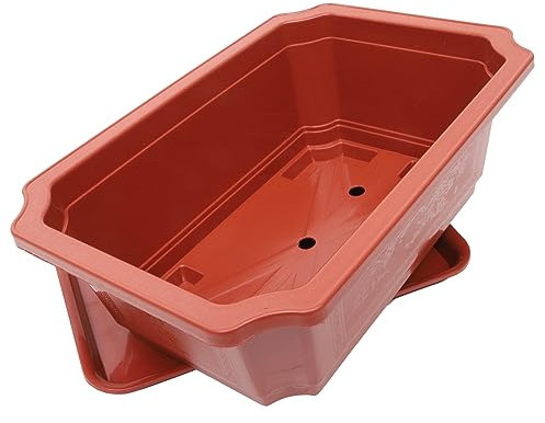 BAZEITFLOW Großer ovaler Blumentopf pflanzenkübl pflanzplane Gartenkübel Bonsai Schalen Bonsai-Baum-Kit -Pflanztopf groß tief Topf für den Schale aus Kunststoff Plastik