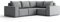 Friderik Ecksofa Garten Couch Wasserdichtes Sofa Outdoor Gartenmöbel Terrasse (Grau)