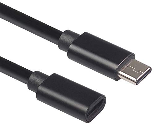 Quystetes Cable de extensión USB C tipo C macho a hembra de 1,5 m, interfaz tipo C a enchufe USB C, conector de cable extensor de carga