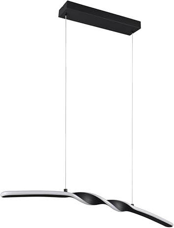 RL LIVE YOUR LIGHT Reality Leuchten LED Pendelleuchte Ginko R35791132, Metall Schwarz matt, inkl. 18 Watt LED |