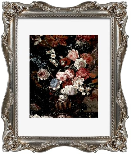 FJXMFRAME Bilderrahmen, 28 x 35 cm, silberfarben | Echtglas, mattiert auf 8x10 oder 11x14 Fotos, Wandbehang