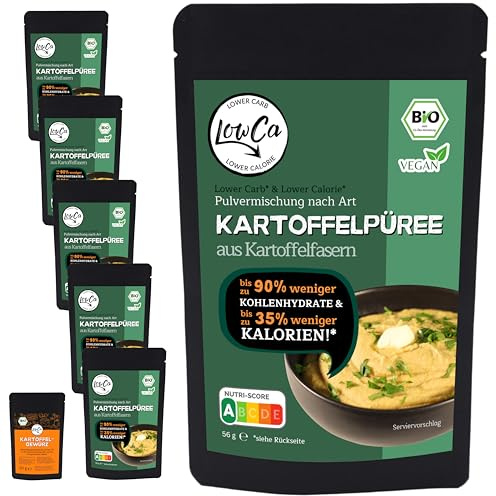 LOWER CARB KARTOFFELPRODUKTE | stark kohlenhydratreduziert = KETO| kalorienreduziert | protein- und ballaststoffreich | bio (6x Kartoffelpüree)