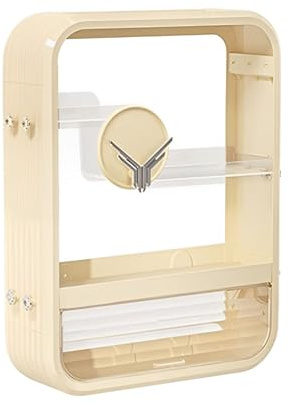 Runde Eckregale für Küche und Bad, 40 x 12,4 x 53 cm, separate Fächer, untere Abdeckung, ideal über der Toilette oder im Schlafzimmer, stilvolle Aufbewahrungslösung
