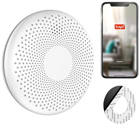 SAVS CS11W Kombinierter Rauch und CO Melder WLAN – 10 Jahre Batterie – Rauchmelder und Kohlenmonoxid Melder - Smart WiFi kompatibel mit Tuya App – Montage ohne Bohren