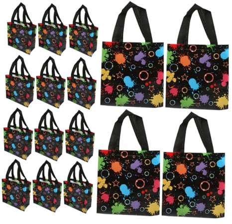 Abaodam 20pcs Reusable Neon Presentbags Party Favor Bags for Birthday Showers Goody Candy Bags